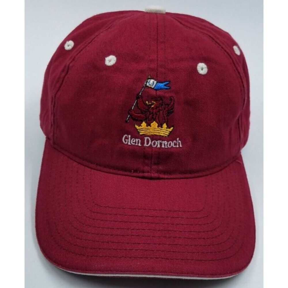 Glen Dornoch Waterway Golf Burgundy Adjustable Town Talk Cotton Baseball Hat Cap